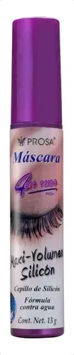 Máscara de Pestañas Prosa Maxi Volumen Silicón a Prueba de Agua Negro