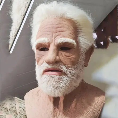 Máscara De Velho Realista Máscara De Halloween Para S
