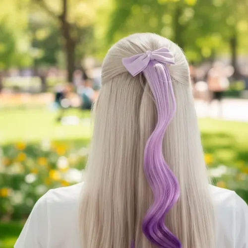 Extensiones Clip Pelo Cabello Dos Tonos Con Accesorios