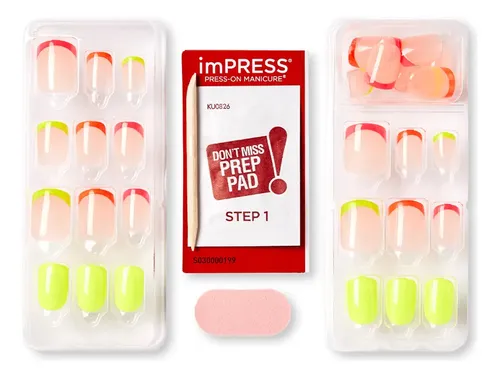 Uñas Instantáneas Impress Design Press-on 30u – Summer Glow