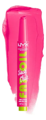 Nyx Professional Makeup Fat Oil Slick Click Lip Gloss Glitte Acabado Brillante Color Thriving – Rosa