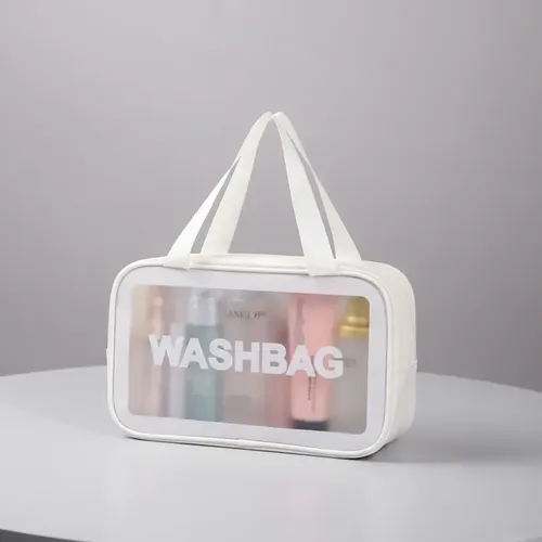 Neceser Viaje Maquillaje Portacosméticos Washbag Blanco Grande 29x9xh20