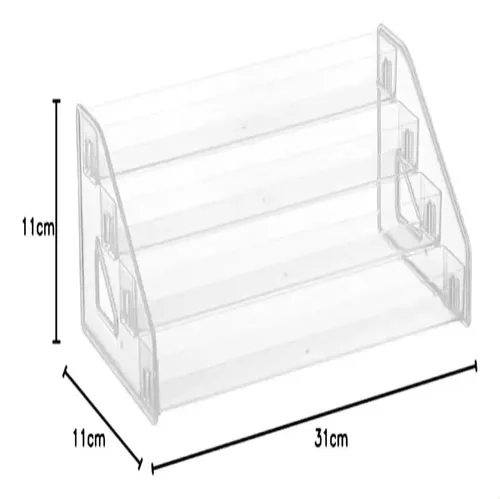 Organizador Acrílico 3 Niveles Para Tocador Beige