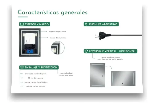 Espejo Circular Con 3 Tipos De Luces Led Baño X 80cm Moderno