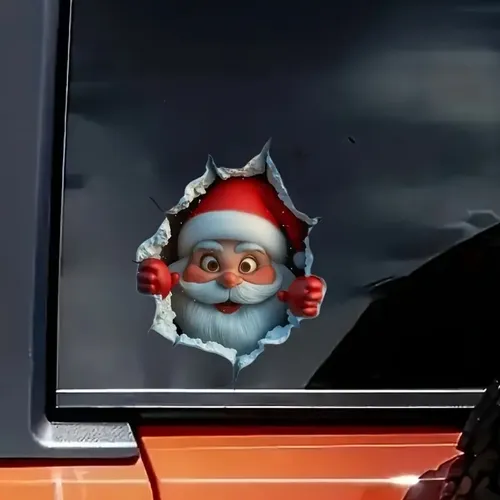 Adhesivo 3d Papá Noel Para Coche Y Hogar