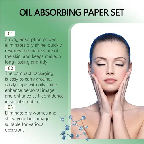Jkk 1 Uds. Serie De Papel Absorbente De Aceite Refrescante