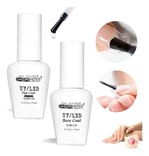 Base Coat Y Top Coat Cherimoya Esmalte Semipermanente Uñas
