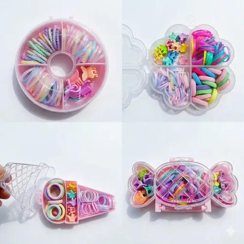 Pack X 3 Sets Colitas Y Hebillas Para Nena Modelos Surtidos