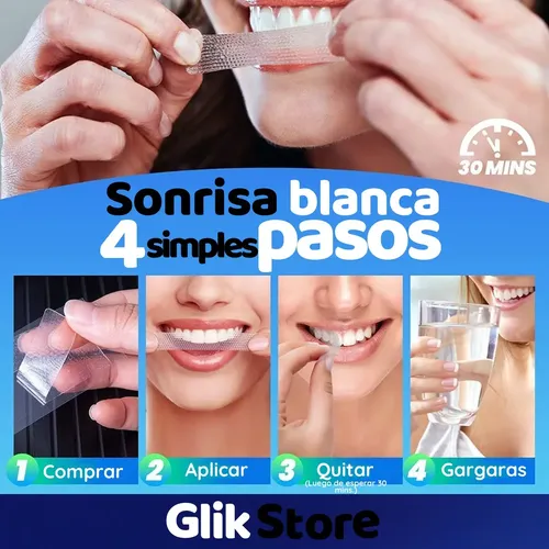 Tiras Blanqueadoras Dentales  X28 Unidades Dientes Blancos