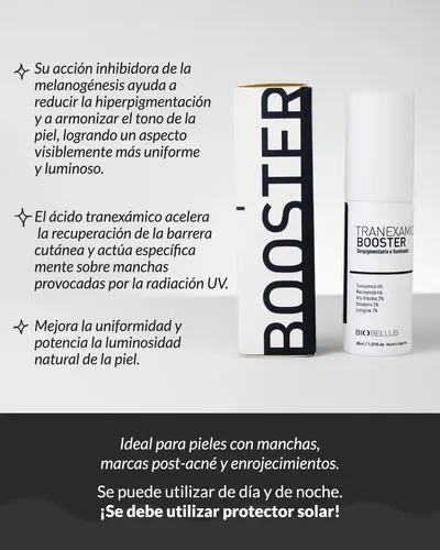 Booster Facial Tranexamic 30ml Biobellus Momento De Aplicación Día/noche Tipo De Piel Mixta