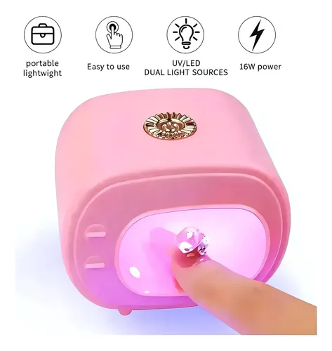 Mini Cabina Uña Esculpida Uv Led Dedo 16w Semi Gelificada$ec