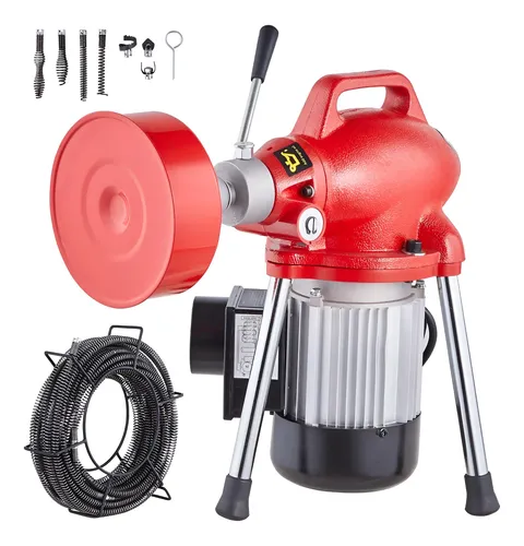 Vevor Máquina Limpiadora De Drenaje 250 W Con Barrena Eléctr