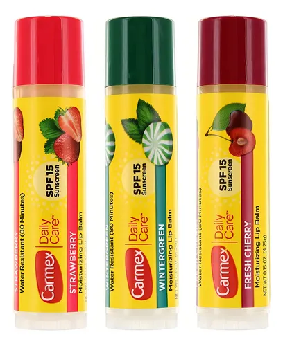 Carmex bálsamo labial de frutilla original 100% Spf 15