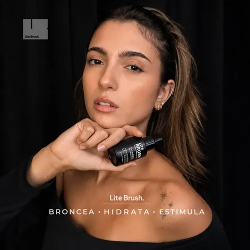 Autobronceante Serum Facial Con Acido Hialuronico Litebrush | Hipoalergénico | CrueltyFree | Aloe Vera | 100% Vegano | Apto Embarazadas