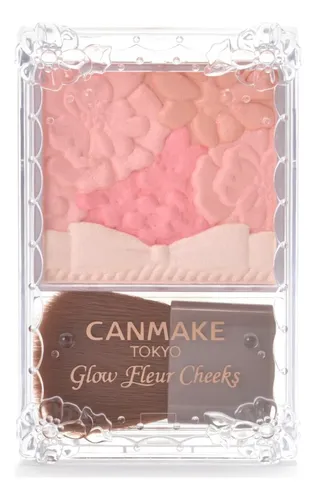 Rubor Iluminador Canmake Glow Fleur Cheeks 01 Peach Fleur