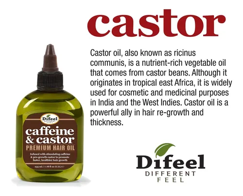 Aceite Capilar Difeel Con Cafeína Y Ricino 210 Ml