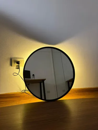 Espejo Redondo 60cm Pvc Simil Hierro (premium) Con Led