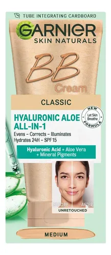 Crema Bb Garnier Skin Naturals Classic Con Aloe Hialurónico,
