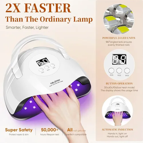 Conjunto De Esmalte En Gel Con Lámpara Uv Led Y Kit De