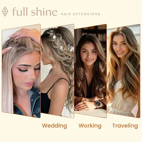Full Shine Extensiones De Cabello Adhesivas 18 Pulgadas