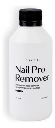 Removedor Para Semipermanente Acrílico Uñas City Girl 250ml