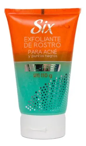 Gel Exfoliante De Rostro Six – Acne Y Puntos Negros 110gr Grasa Día/noche