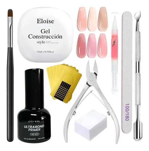 Kit Manicura Gel Uv Uñas Esculpidas Semipermanente Completo