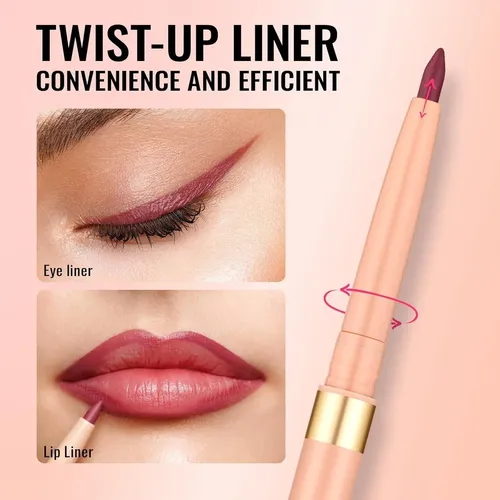 Delineador De Labios Y Ojos Oulac 01 Negro Retráctil Vegano