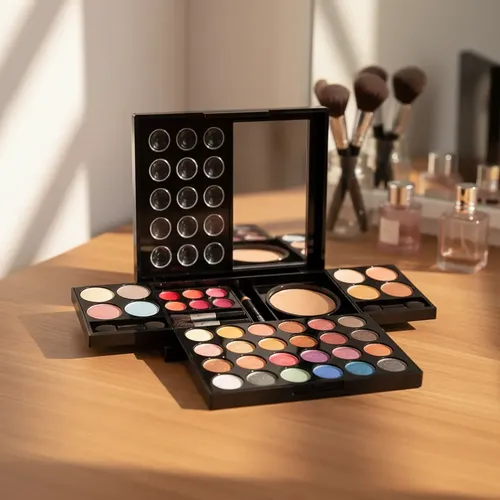Mini Paleta De Maquillaje Todo En Uno Compacto Con Espejo