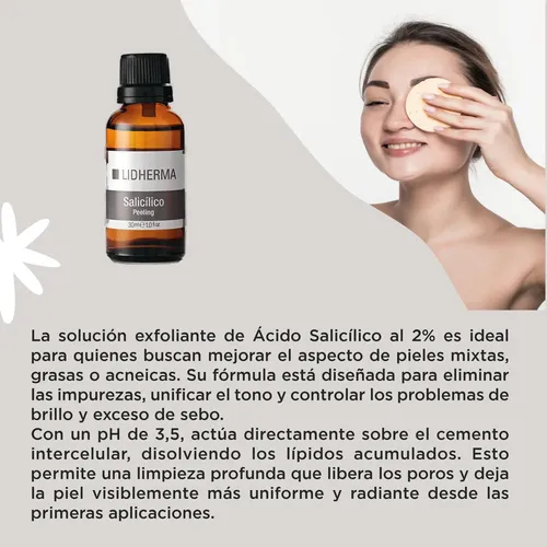 Peeling Salicilico Solucion Exfoliante Lidherma Grasa Mixta