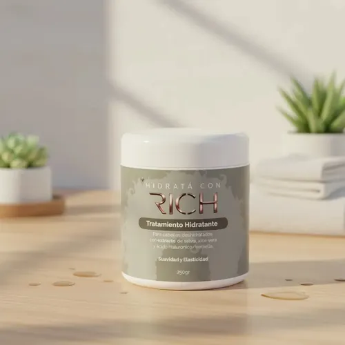 Máscara Rich Cova Tratamiento Hidratante Anti Frizz Apto Método Curly Baño De Crema Rulos Ondas Afro
