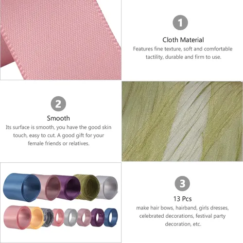 Juego De 13 Cintas For El Pelo Hechas A Mano, Hechas A Mano