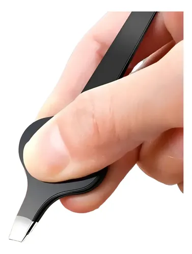 Pinza Inclinada Precisión Profesional Para Cejas Color Negro