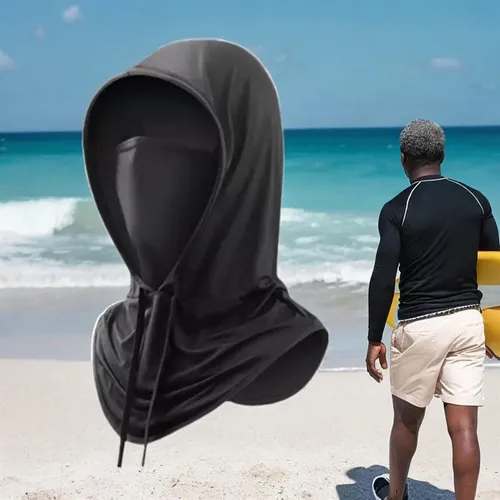 Protección Solar Para Cubrir La Cara, Máscara Ligera Negro