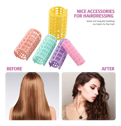 Rulos De Plástico Para Cabello Willbond 36 Piezas Con 2 Pein