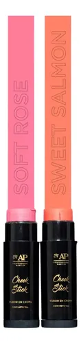 Rubores en Barra Andrea Pellegrino Mate Soft Rose y Sweet Salmon para Mejillas