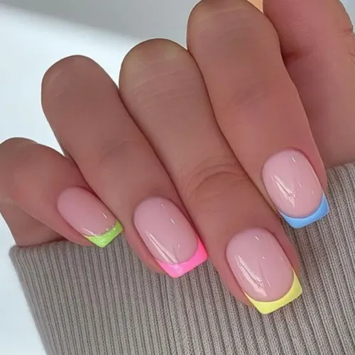 Tips Para Soft Gel Square Cortos Transparentes Caja X100