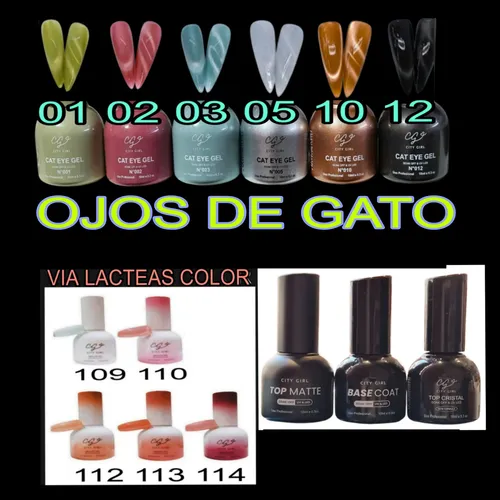Esmaltes Semipermanentes City Girl 10ml X 24