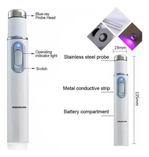2×pluma Hongos Uñas Calientes Pluma Láser Luz Azul