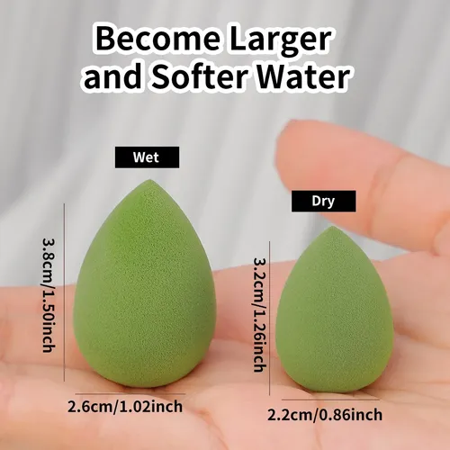 5 Esponjas De Maquillaje Mini Beauty Blender Con Estuches