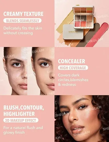 Paleta Multifuncional Maquillaje En Crema Sheglam Vainilla