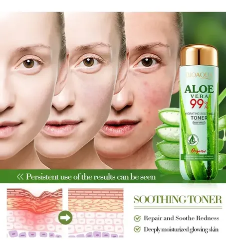 Tónico Facial Bioaqua Aloe Vera 99% Hidratante 130ml