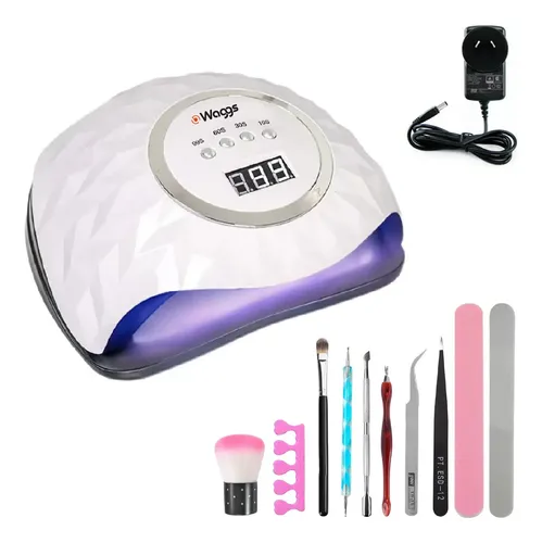 Lámpara Secadora de Uñas UV LED 268W Waggs CABU02 con Temporizador