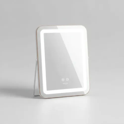 Espejo Tocador Led Rectangular Maquillaje Metalico Vonne