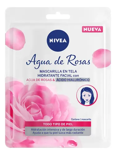 Nivea Mascarilla Facial Agua De Rosas Con Acido Hialurónico
