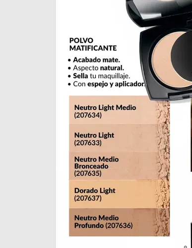 Avon True Maquillaje En Polvo Compacto Ideal Face Flawless Tono DORADO LIGHT