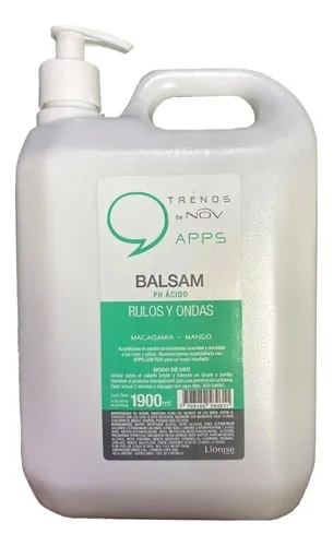 Balsam Acondicionador Nov Trends Apps Rulos Y Ondas 1900 Ml