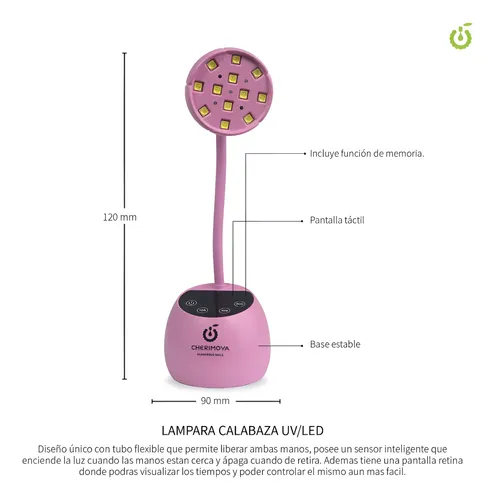 Lampara Calabaza Inalámbrica Uv/led 27w Cherimoya