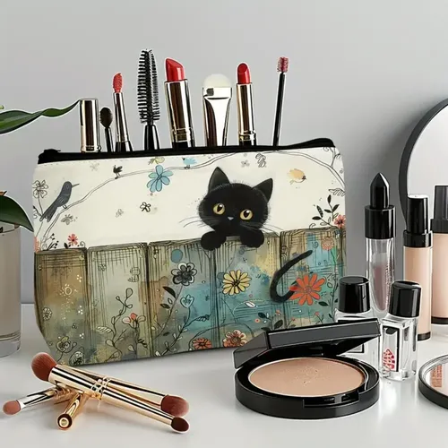 F Bolsa De Maquillaje Floral For Mujer De Gran Capacidad F
