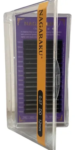Kit Nagaraku Extensiones De Pestañas Clásicas 0.07 Curva Dd Largos 11 Al 15 Mm